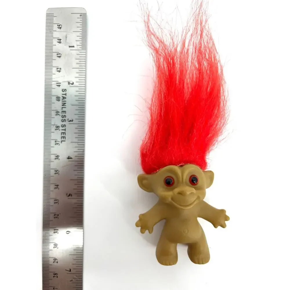 Vintage Lucky Troll Doll Red Hair Red Eyes